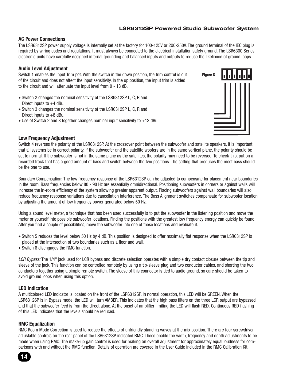 JBL LSR6300 User Manual | Page 14 / 24