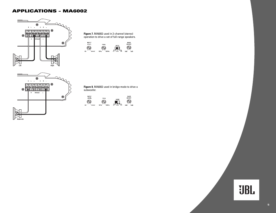 Applications – ma6002 | JBL MA6002 User Manual | Page 5 / 8