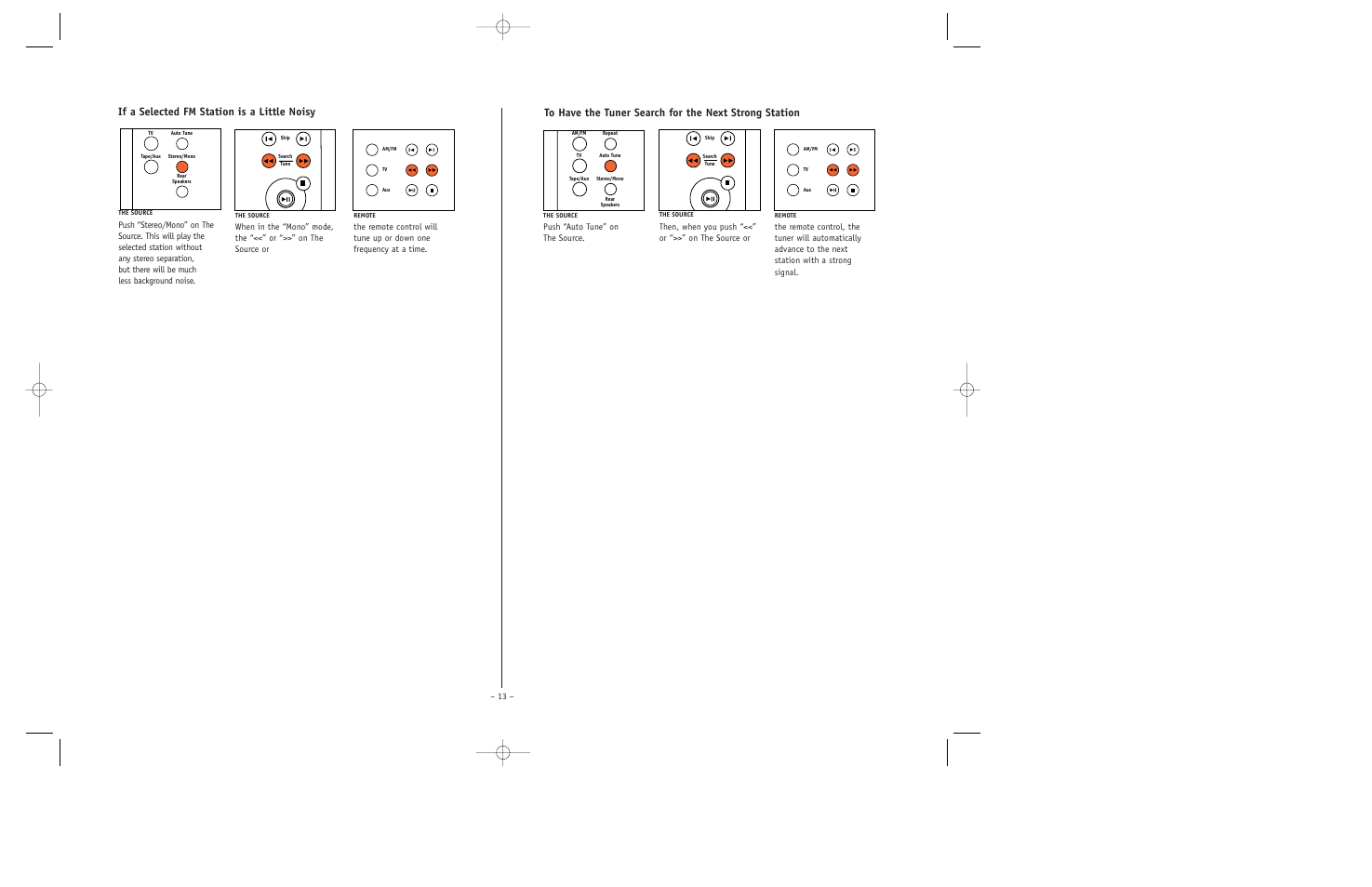 If a selected fm station is a little noisy | JBL ESC350 User Manual | Page 13 / 20