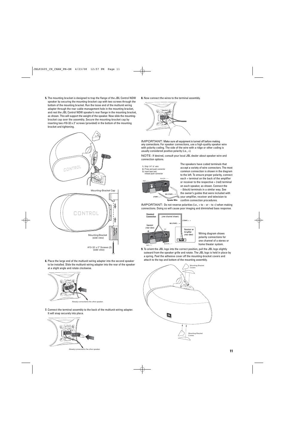 JBL CONTROL NOW User Manual | Page 11 / 29