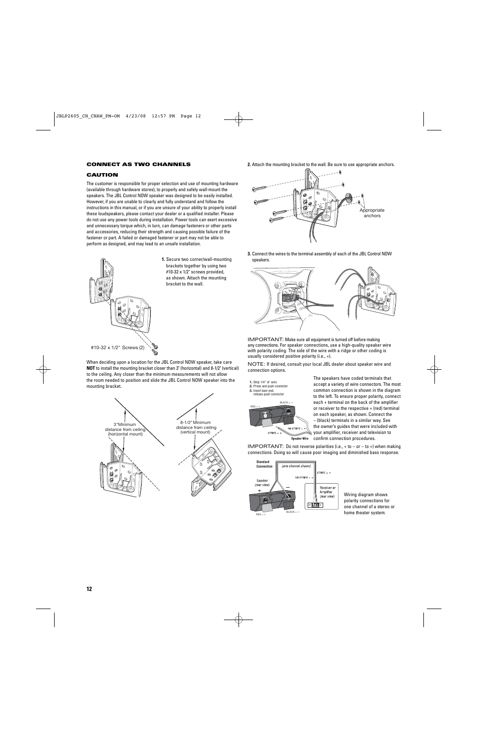 JBL CONTROL NOW User Manual | Page 12 / 29
