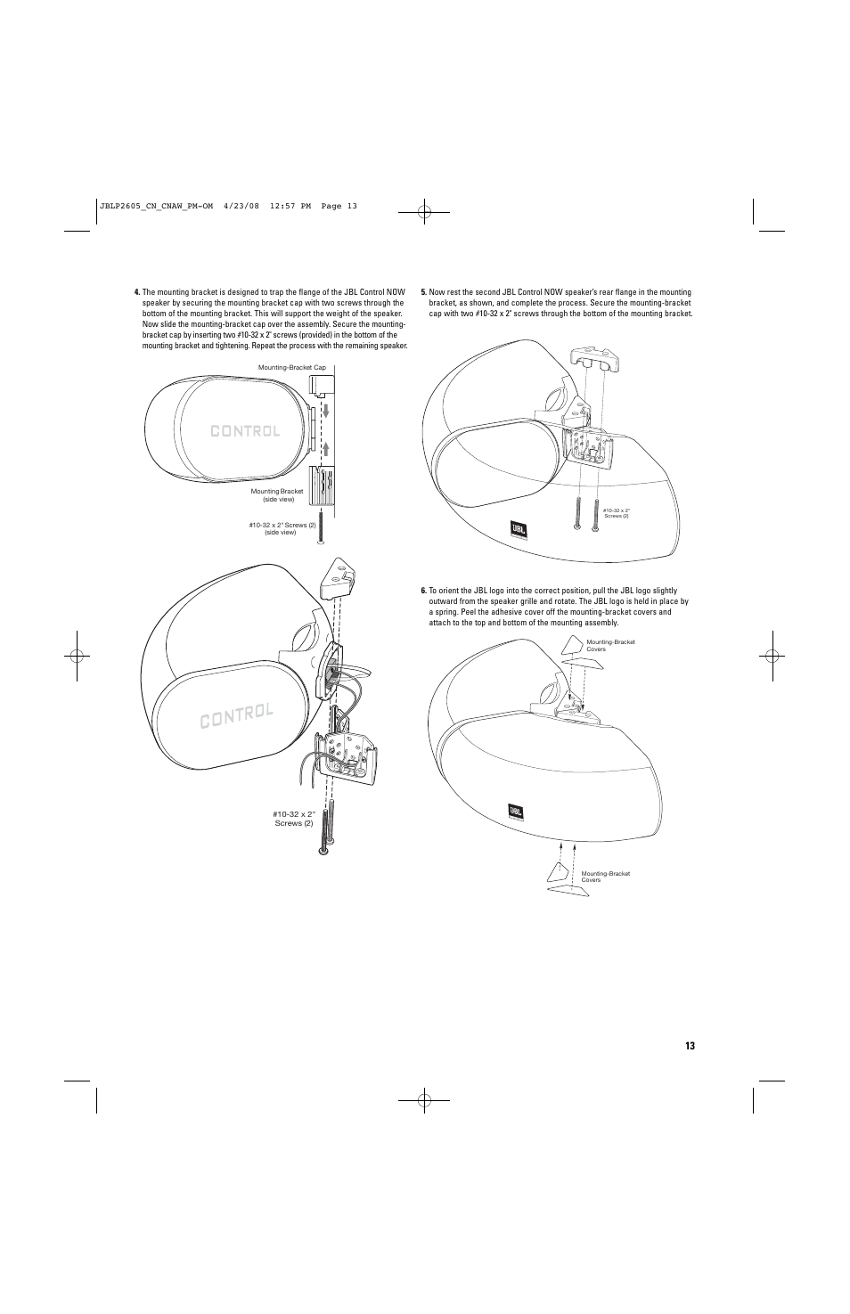 JBL CONTROL NOW User Manual | Page 13 / 29