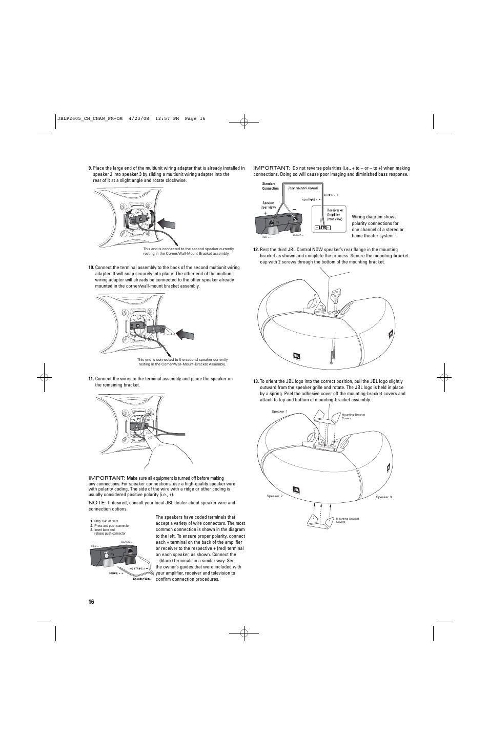 JBL CONTROL NOW User Manual | Page 16 / 29