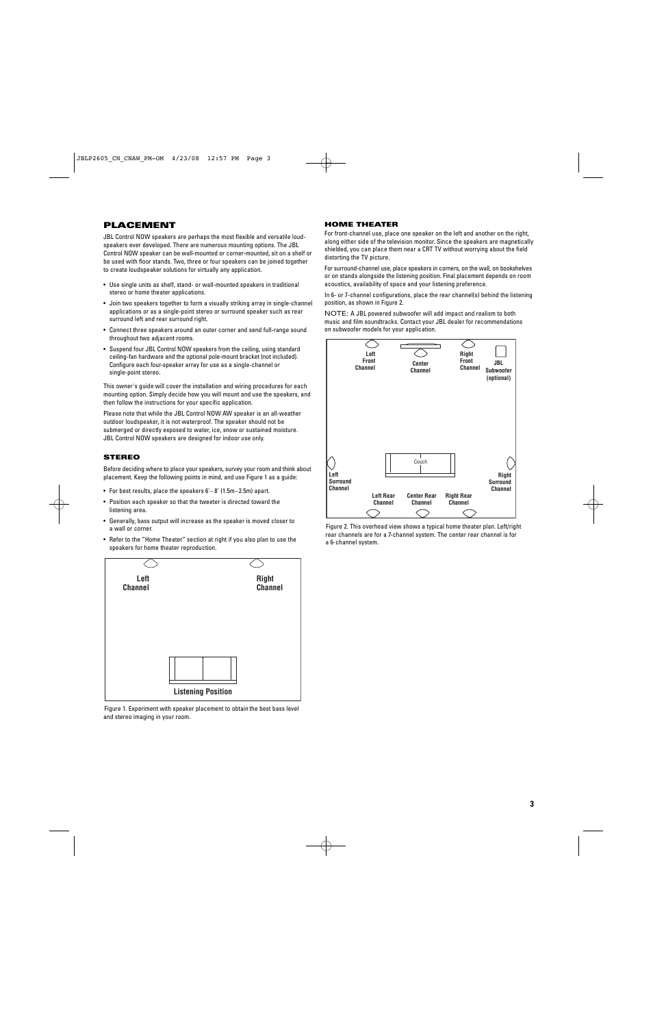 JBL CONTROL NOW User Manual | Page 3 / 29