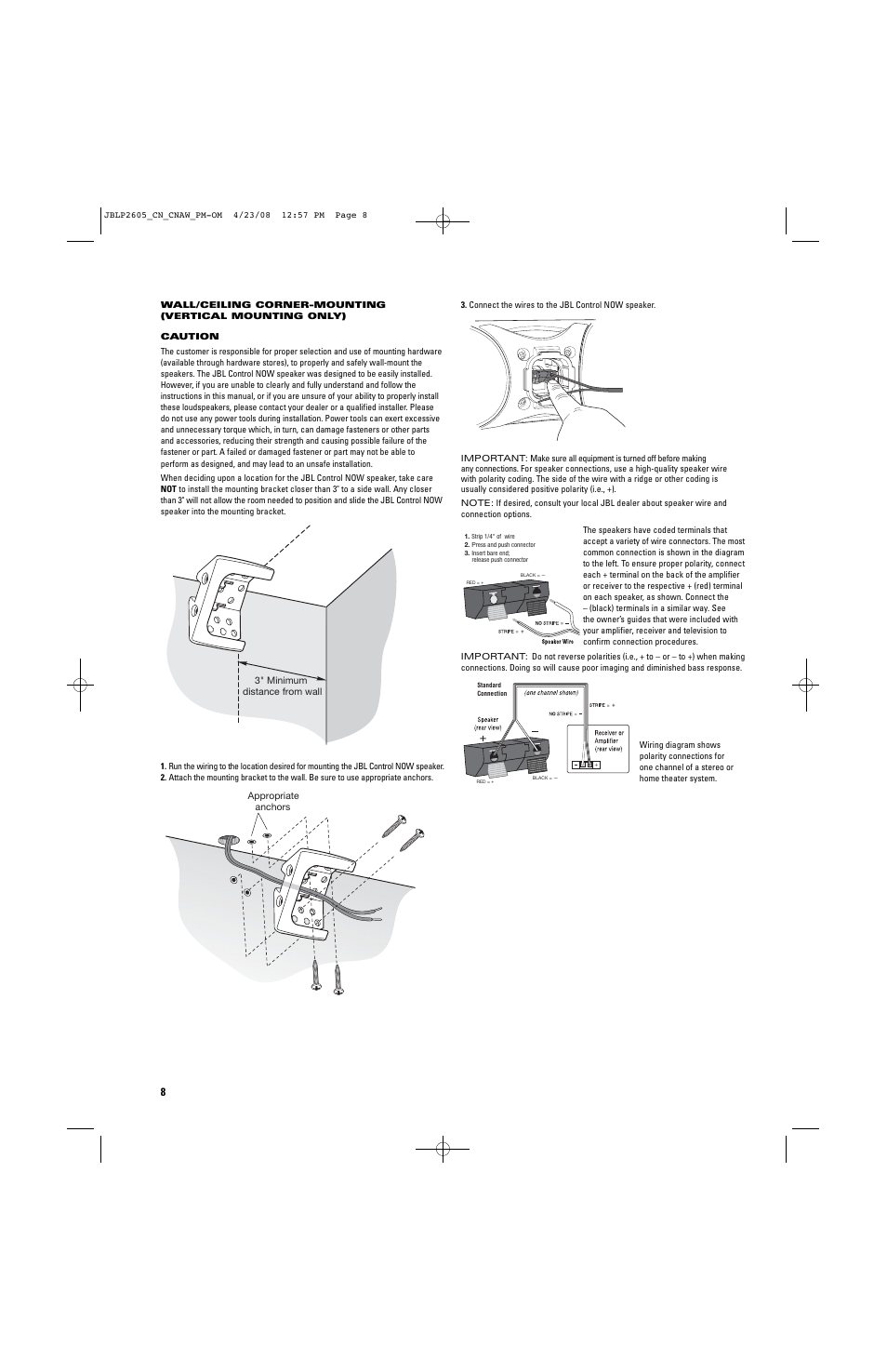 JBL CONTROL NOW User Manual | Page 8 / 29