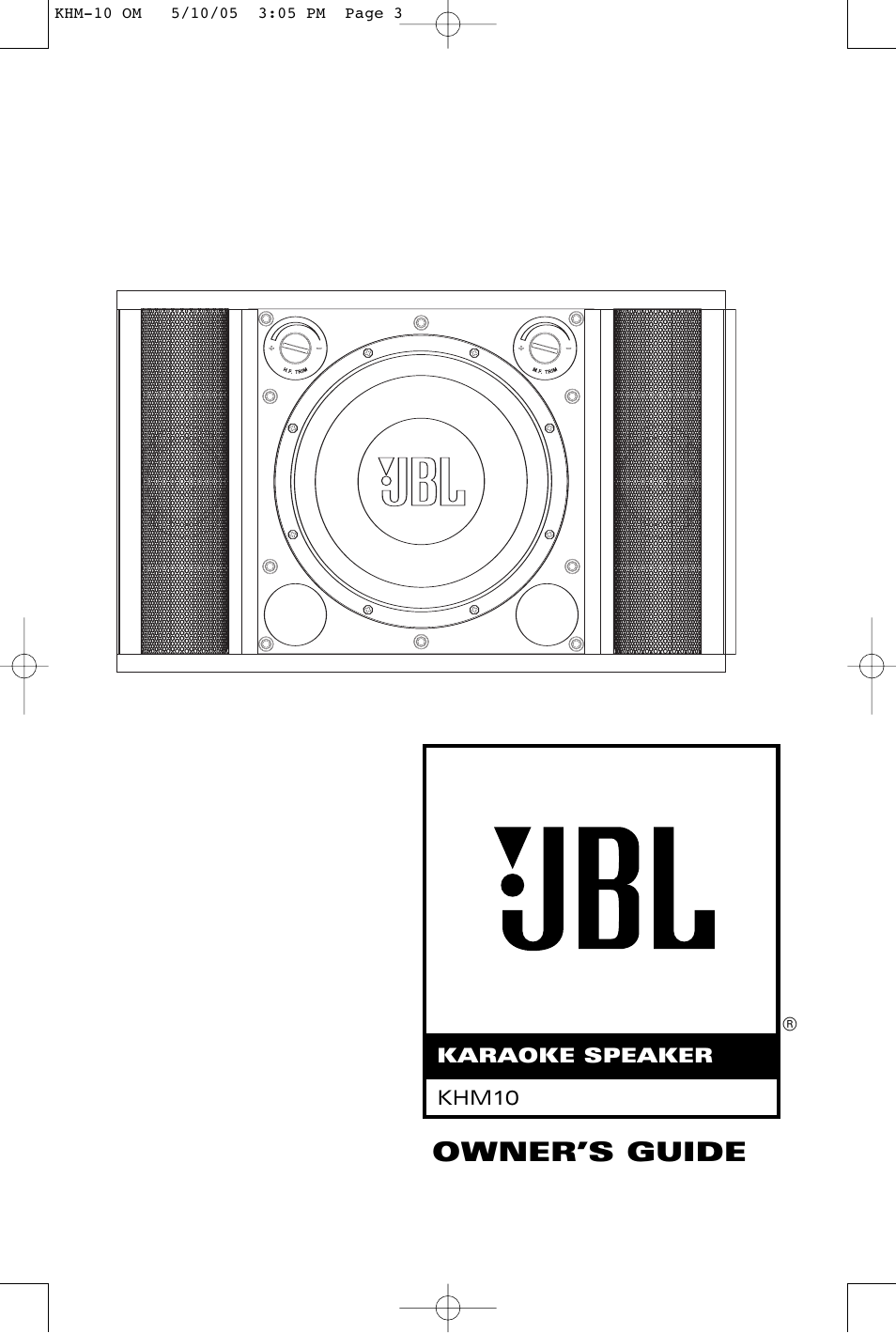 JBL KHM10 User Manual | 4 pages