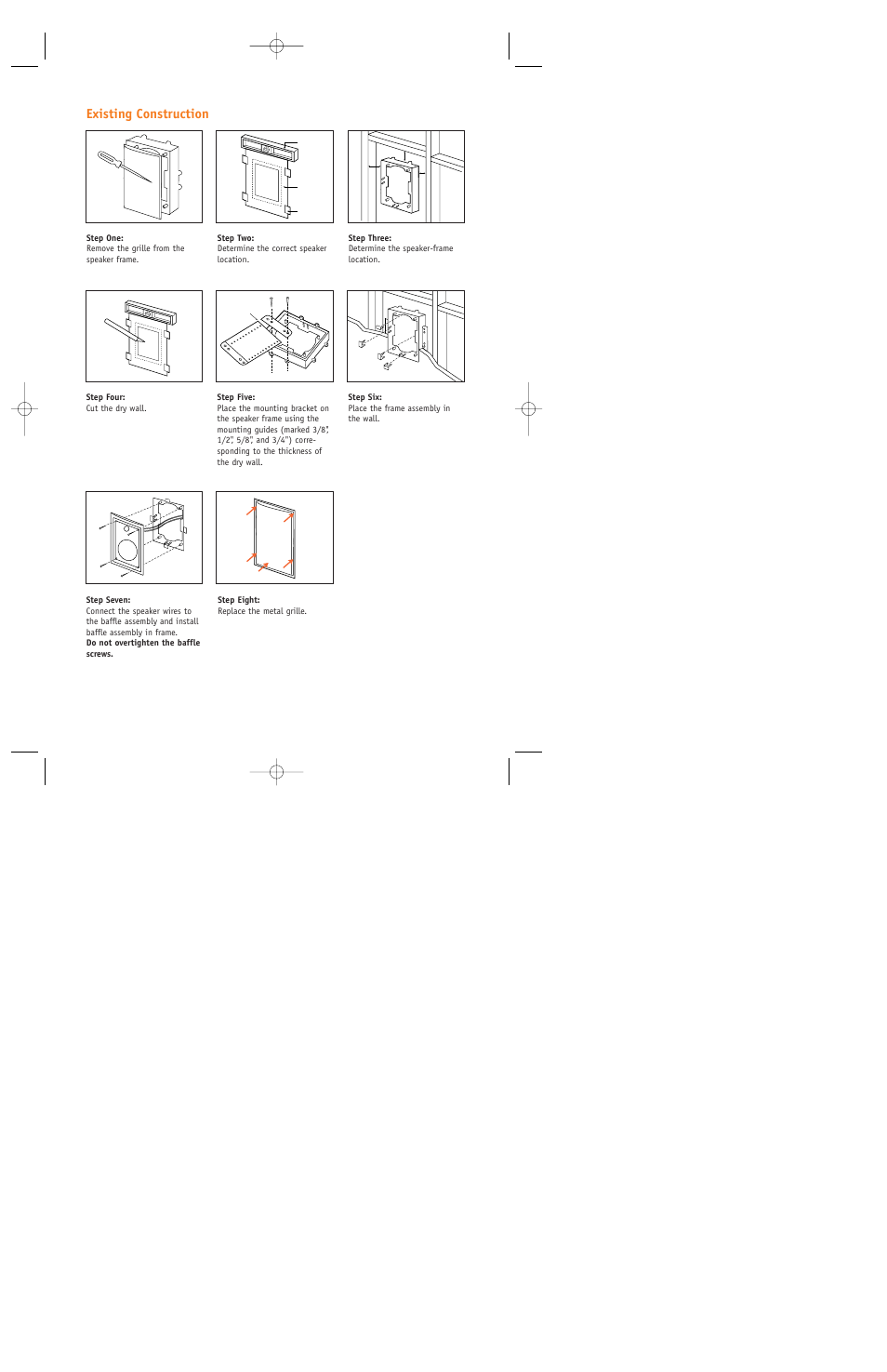 Existing construction | JBL FM8SUB User Manual | Page 5 / 12