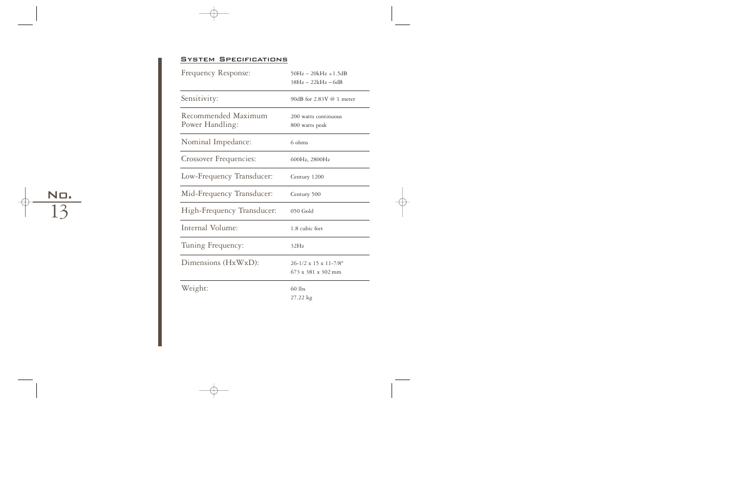 JBL Century Gold User Manual | Page 15 / 16