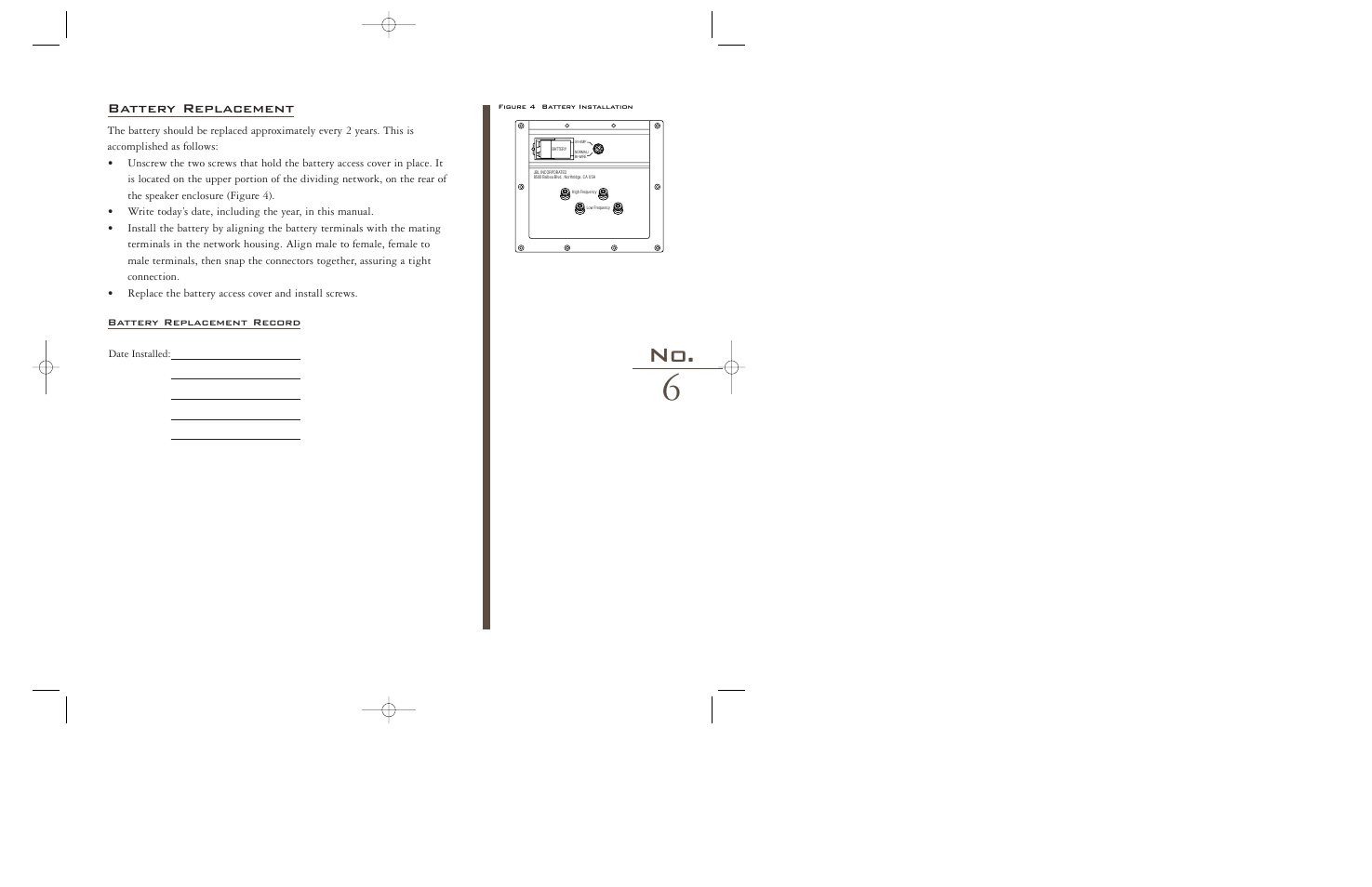 Battery replacement | JBL Century Gold User Manual | Page 8 / 16