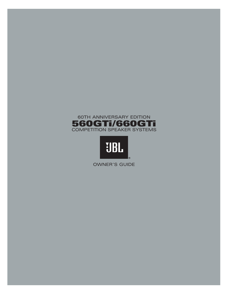 JBL 660GTI User Manual | 20 pages