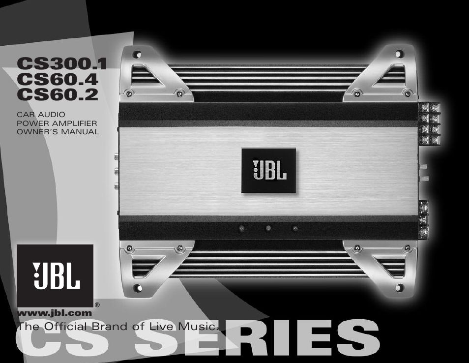 JBL CS300.1 User Manual | 8 pages