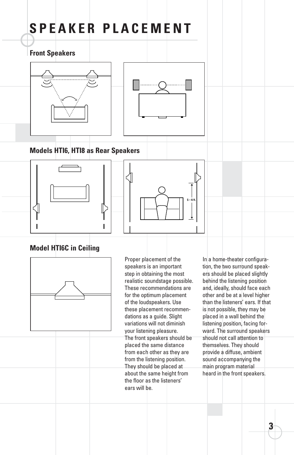 JBL HTI6C User Manual | Page 3 / 8