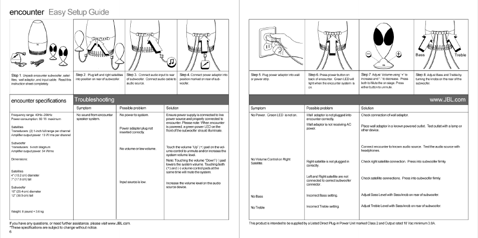 JBL 950-0074-001 User Manual | Page 3 / 3