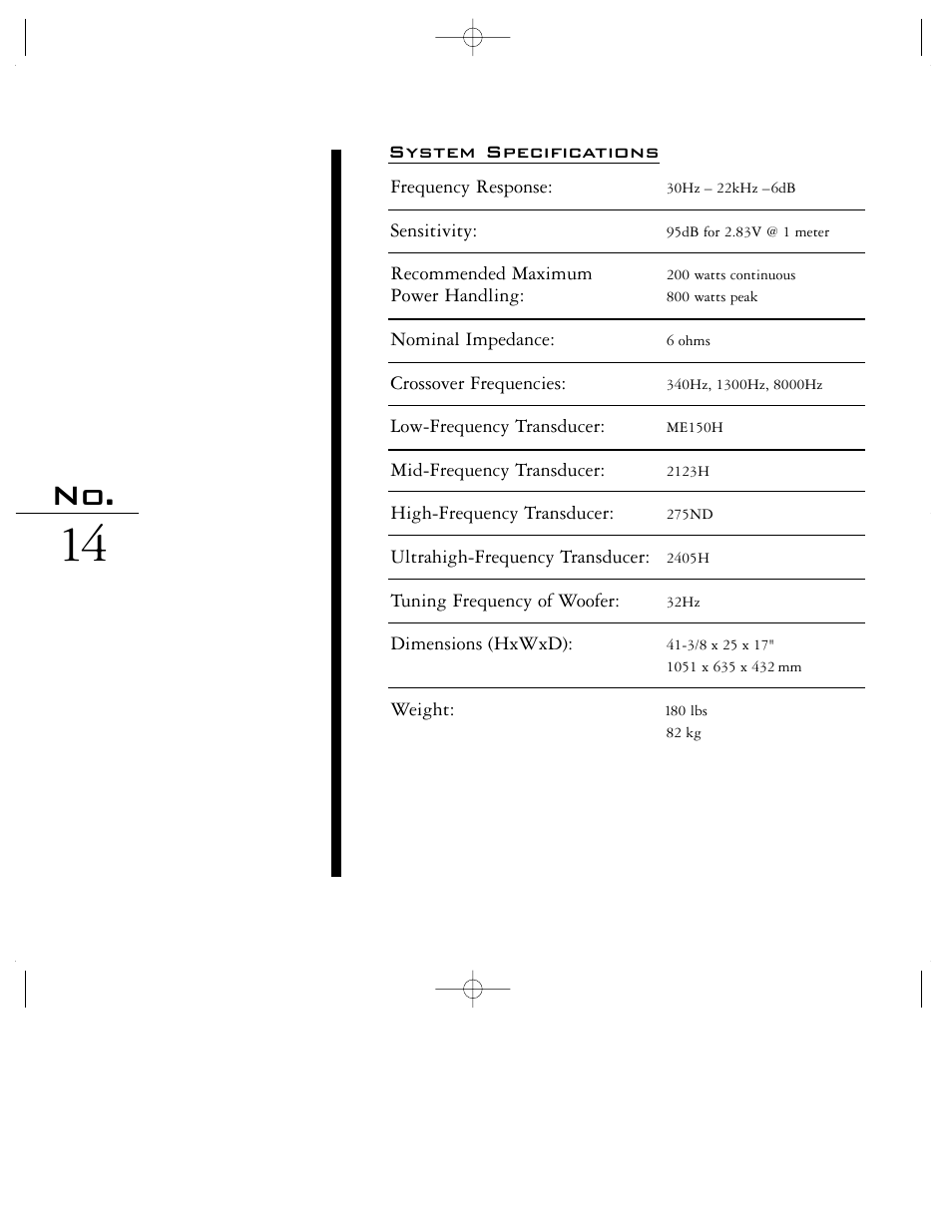 JBL 4344MKII User Manual | Page 14 / 14