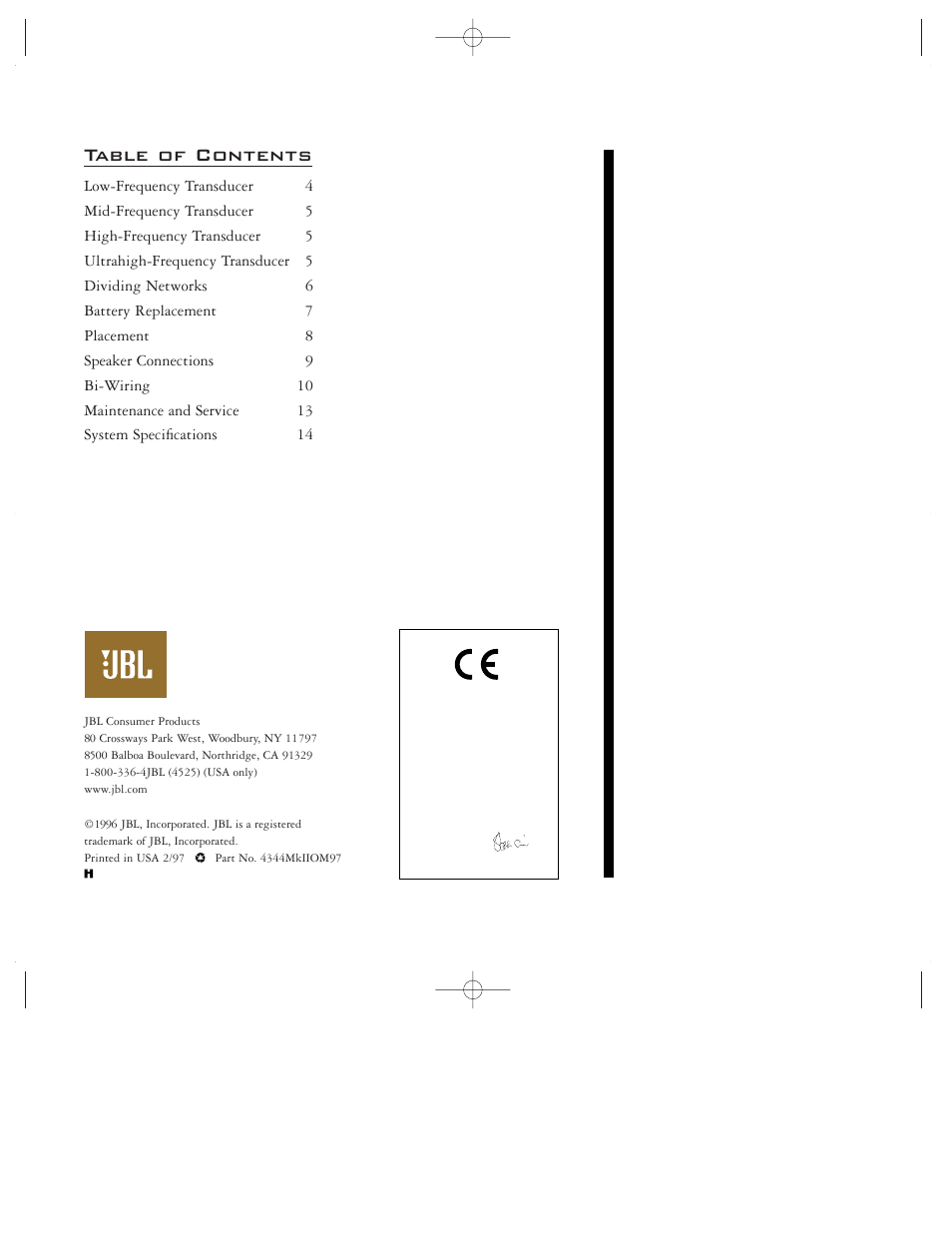 JBL 4344MKII User Manual | Page 3 / 14