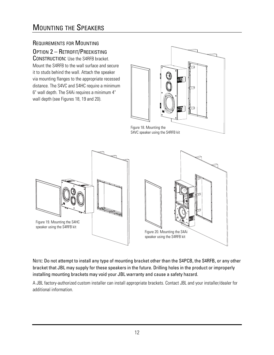 JBL S4HC User Manual | Page 12 / 24