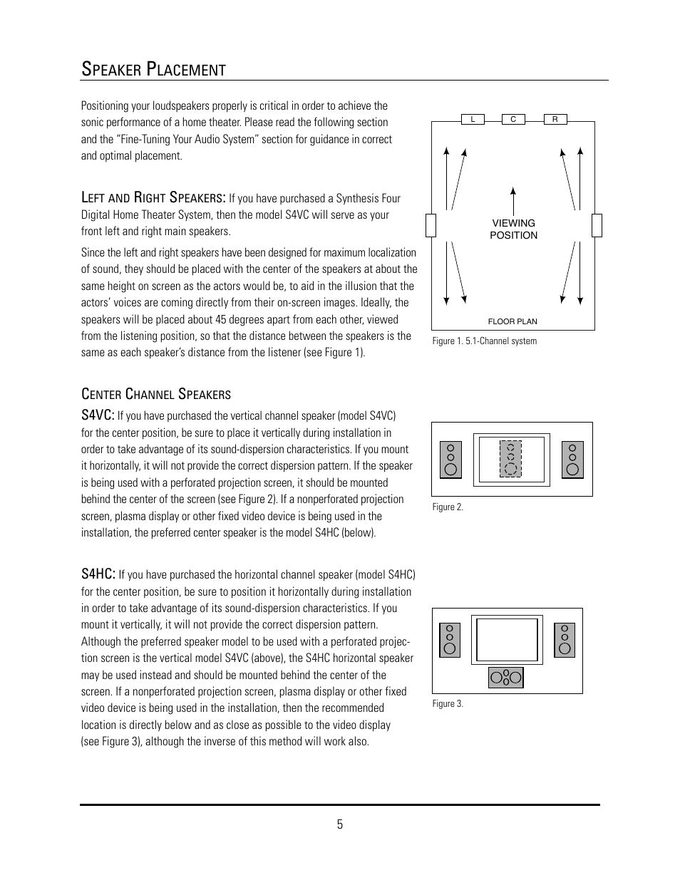 Peaker, Lacement | JBL S4HC User Manual | Page 5 / 24