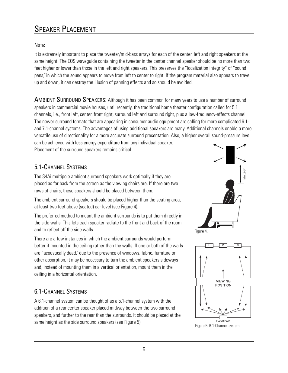 Peaker, Lacement | JBL S4HC User Manual | Page 6 / 24