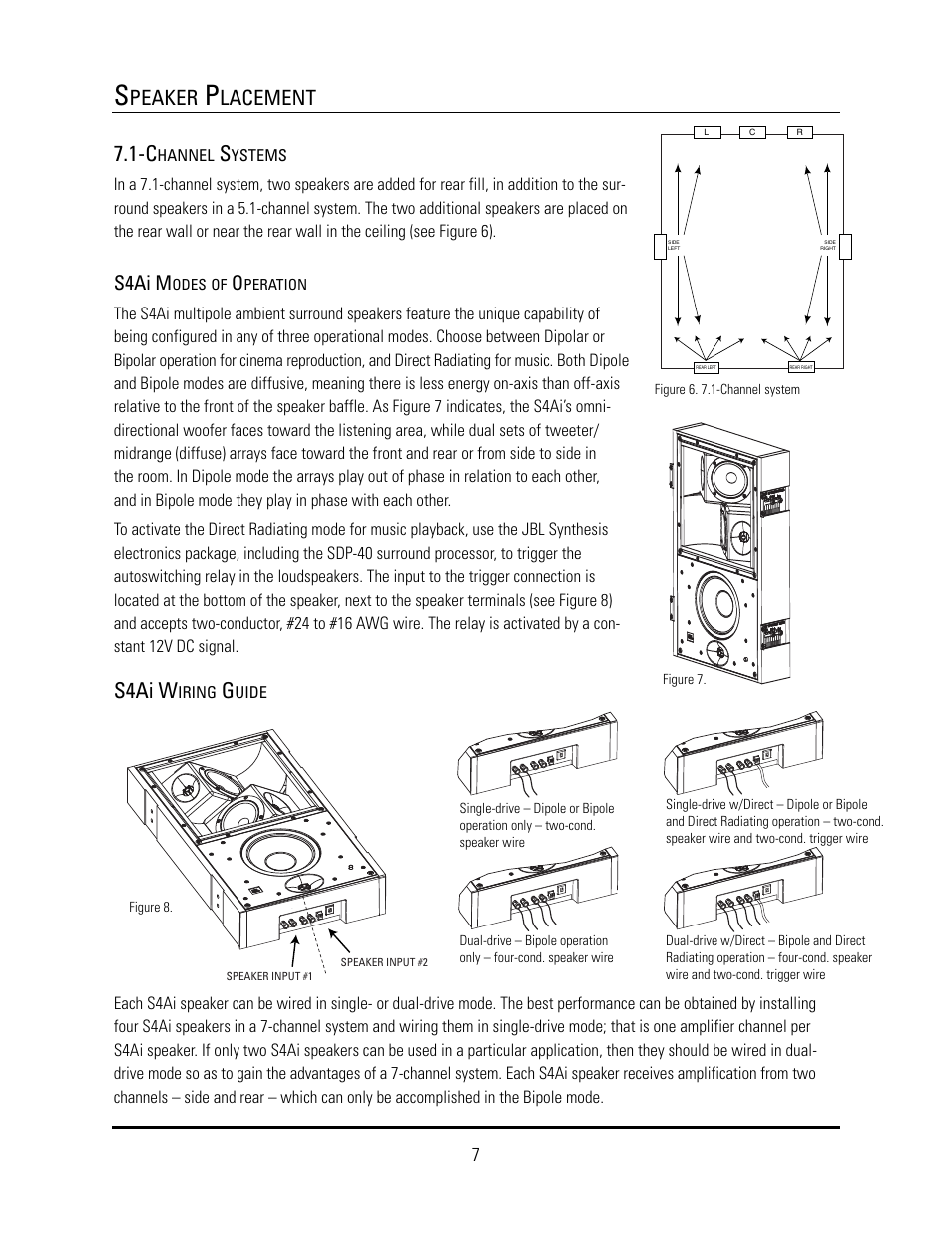 S4ai w, Peaker, Lacement | S4ai m | JBL S4HC User Manual | Page 7 / 24