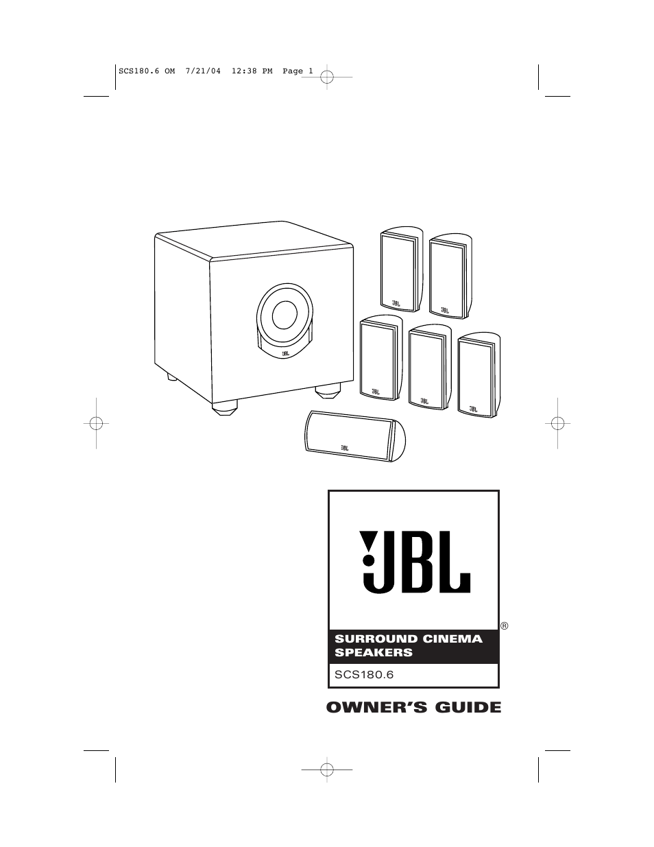 JBL SCS180.6 User Manual | 12 pages