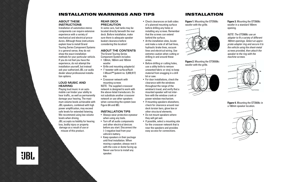 JBL gto6506c User Manual | Page 2 / 4