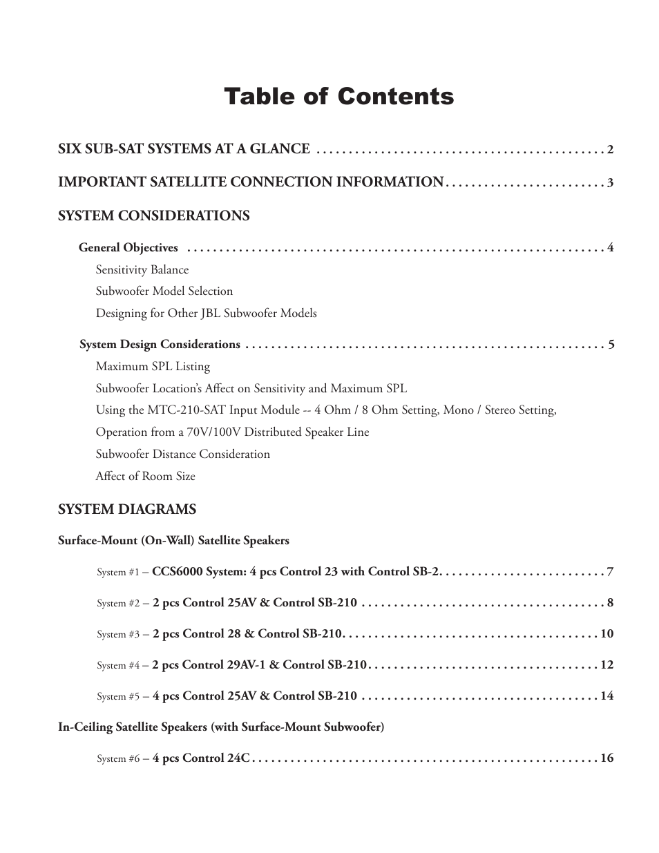 JBL SB210 User Manual | Page 3 / 20