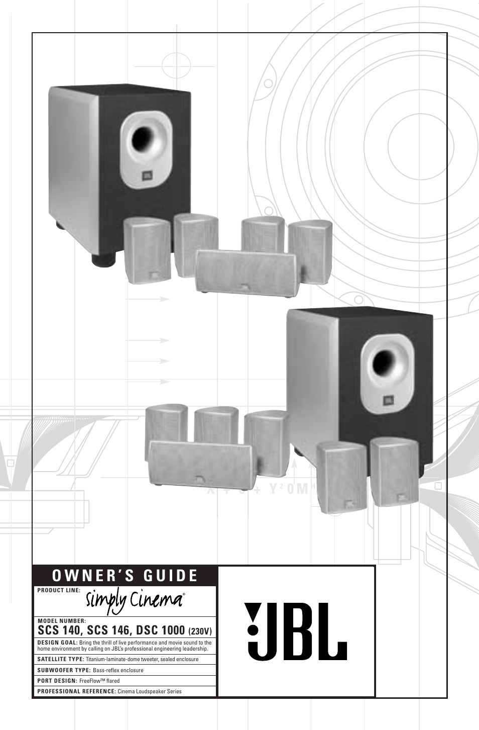 JBL DSC 1000 User Manual | 10 pages