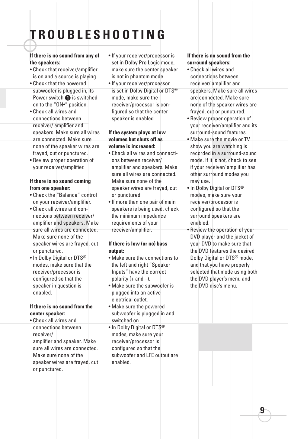 JBL DSC 1000 User Manual | Page 9 / 10