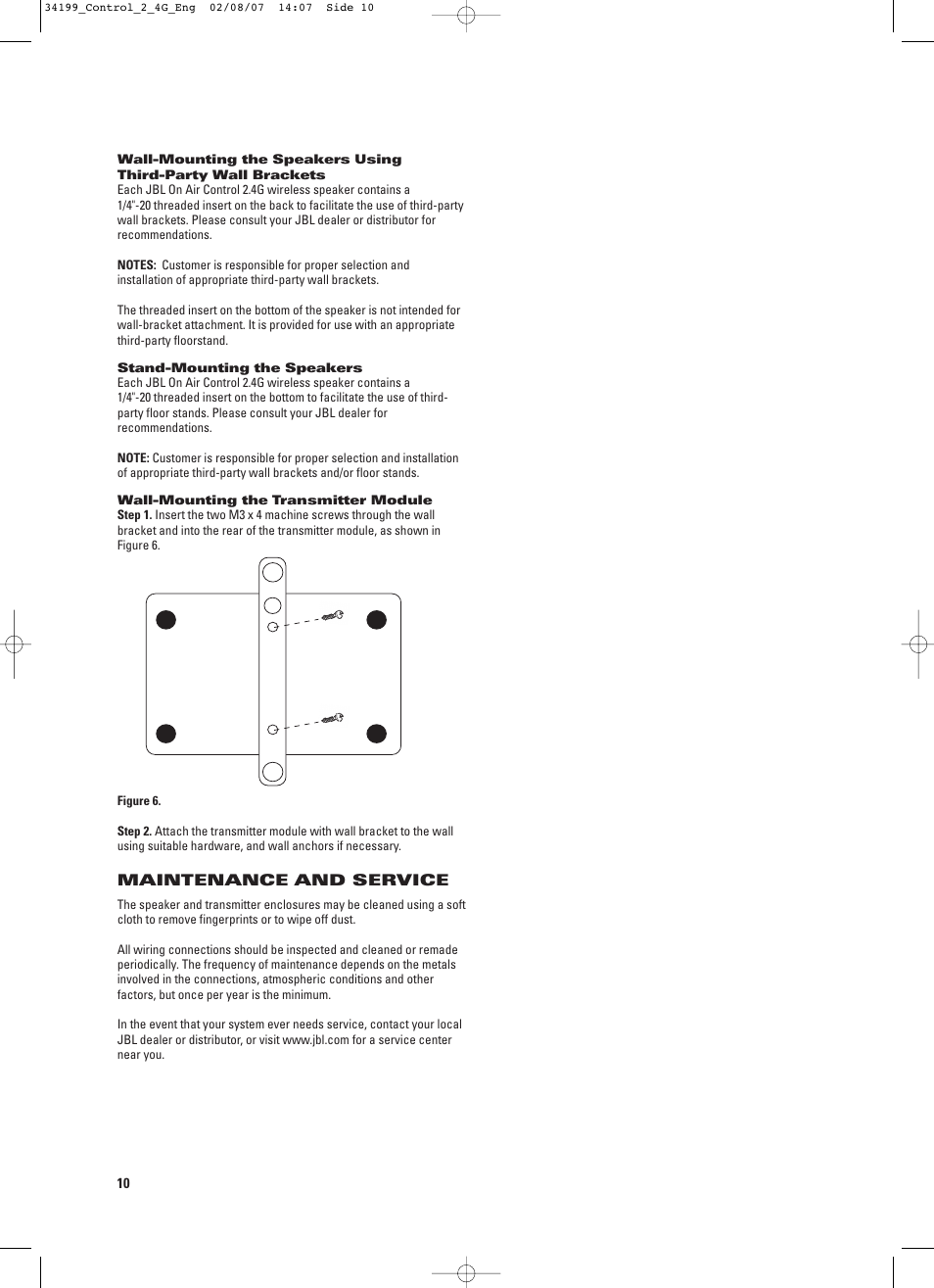 JBL CONTROL 2.4G User Manual | Page 10 / 12