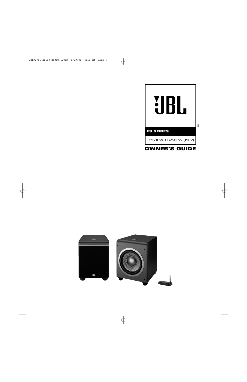 JBL ES250PW User Manual | 8 pages