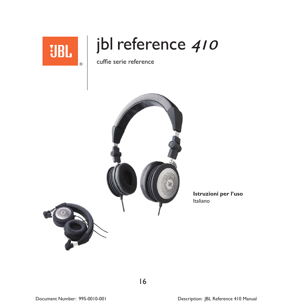 Reference | JBL 410 User Manual | Page 17 / 37