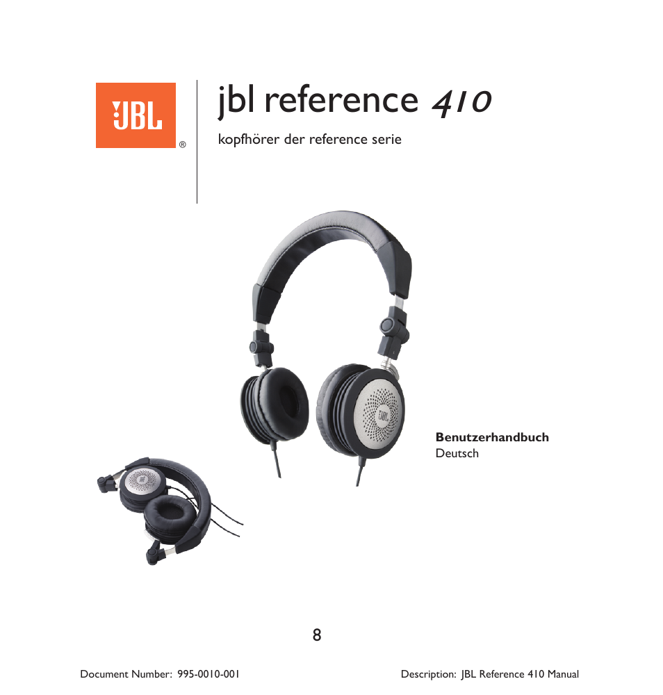 Reference | JBL 410 User Manual | Page 9 / 37