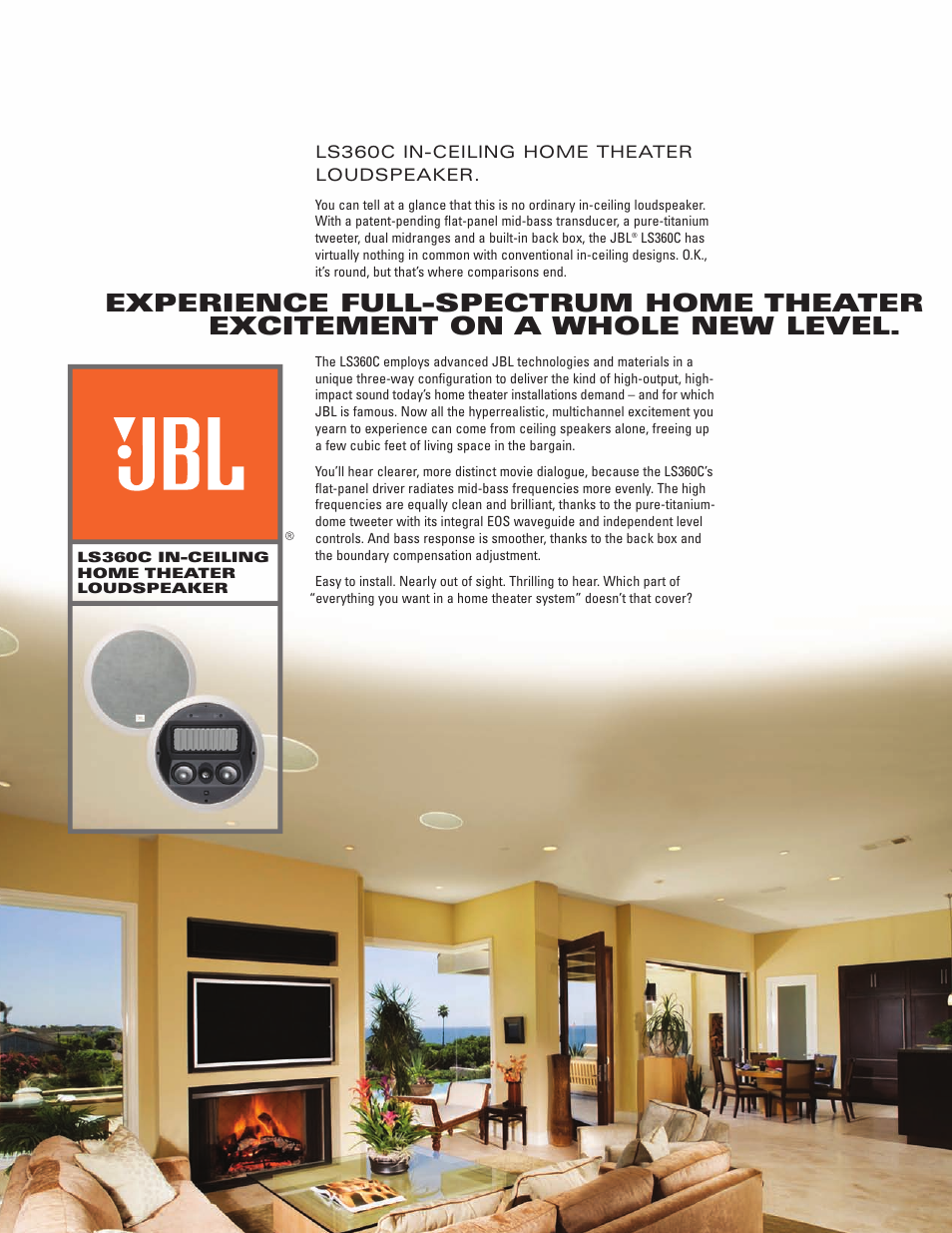 JBL LS360C User Manual | 2 pages