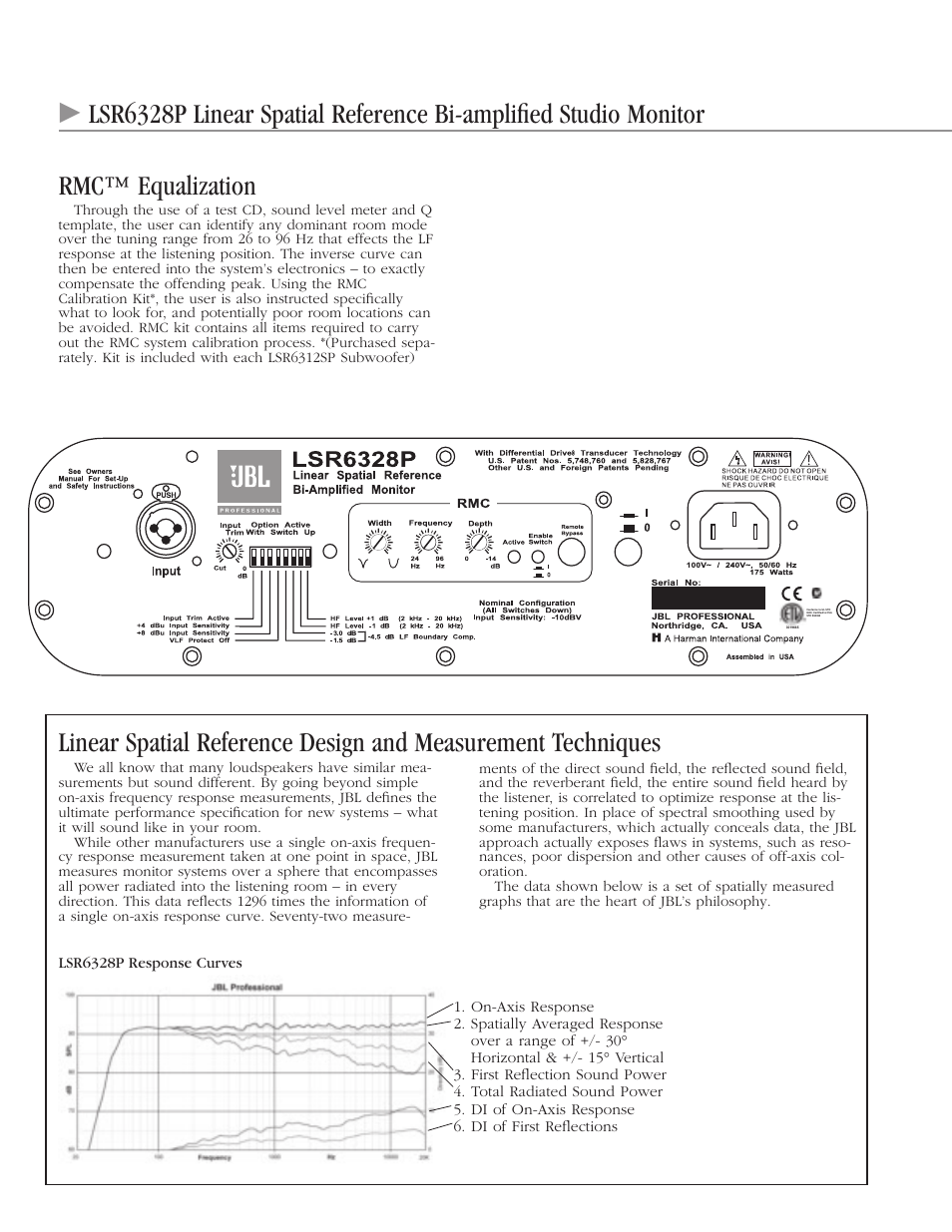 Lsr6328p response curves | JBL LSR6328P User Manual | Page 2 / 4