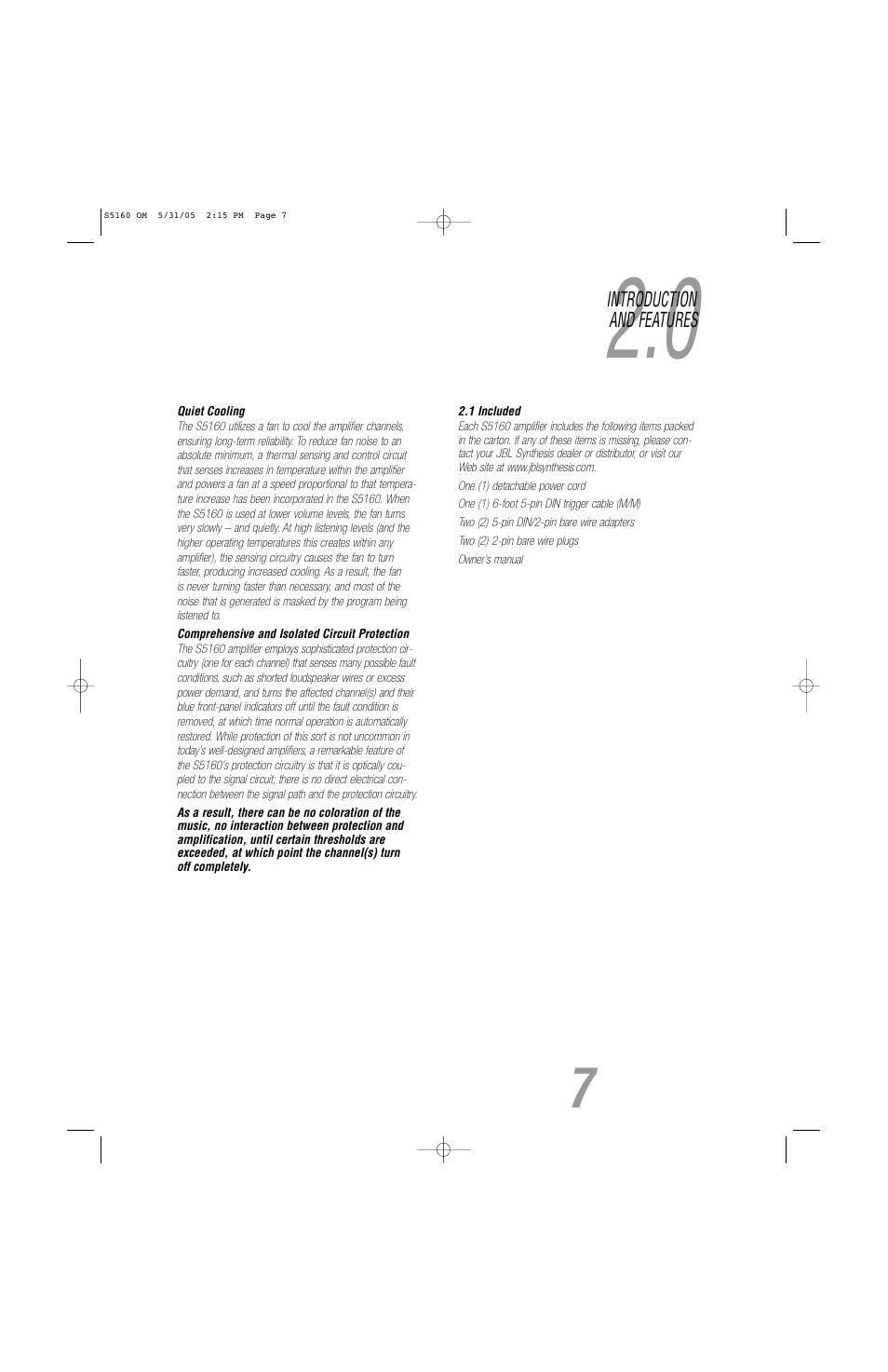 JBL S5160 User Manual | Page 7 / 16