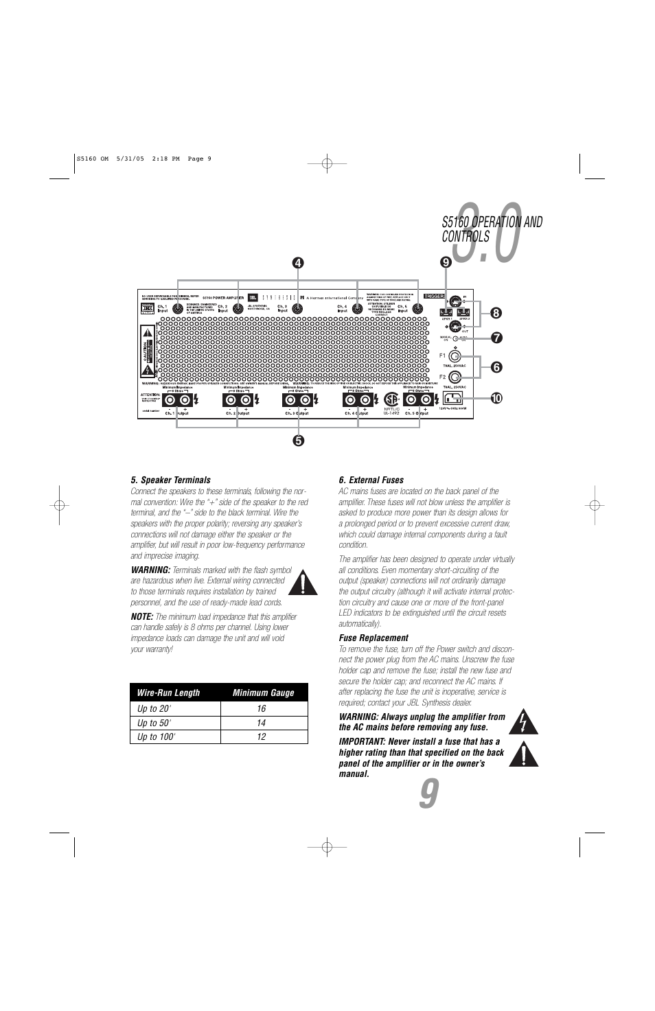 JBL S5160 User Manual | Page 9 / 16