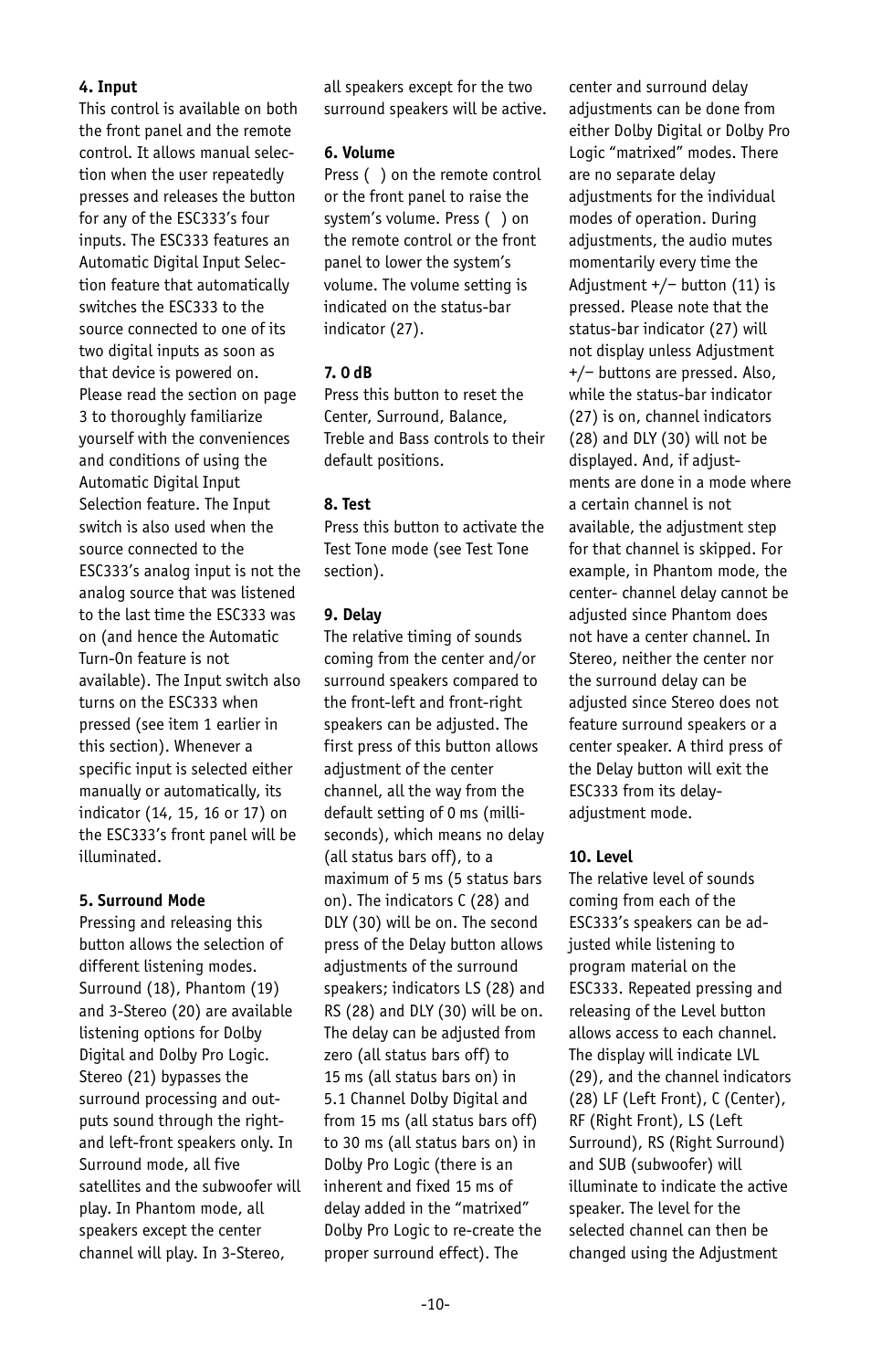 JBL ESC333 User Manual | Page 10 / 16