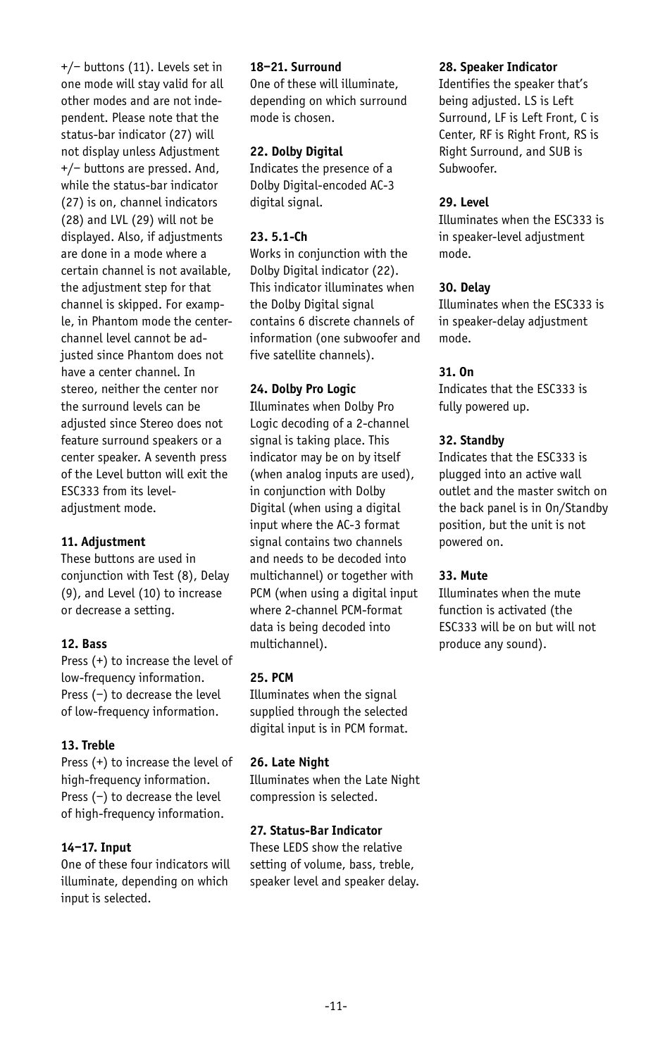 JBL ESC333 User Manual | Page 11 / 16