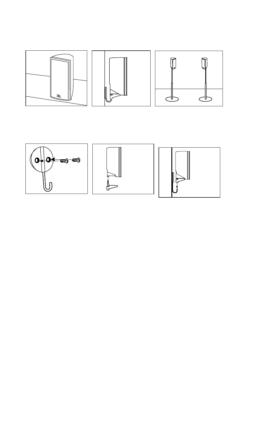 Mounting options | JBL SURROUND CINEMA SPEAKERS SCS160 User Manual | Page 5 / 12