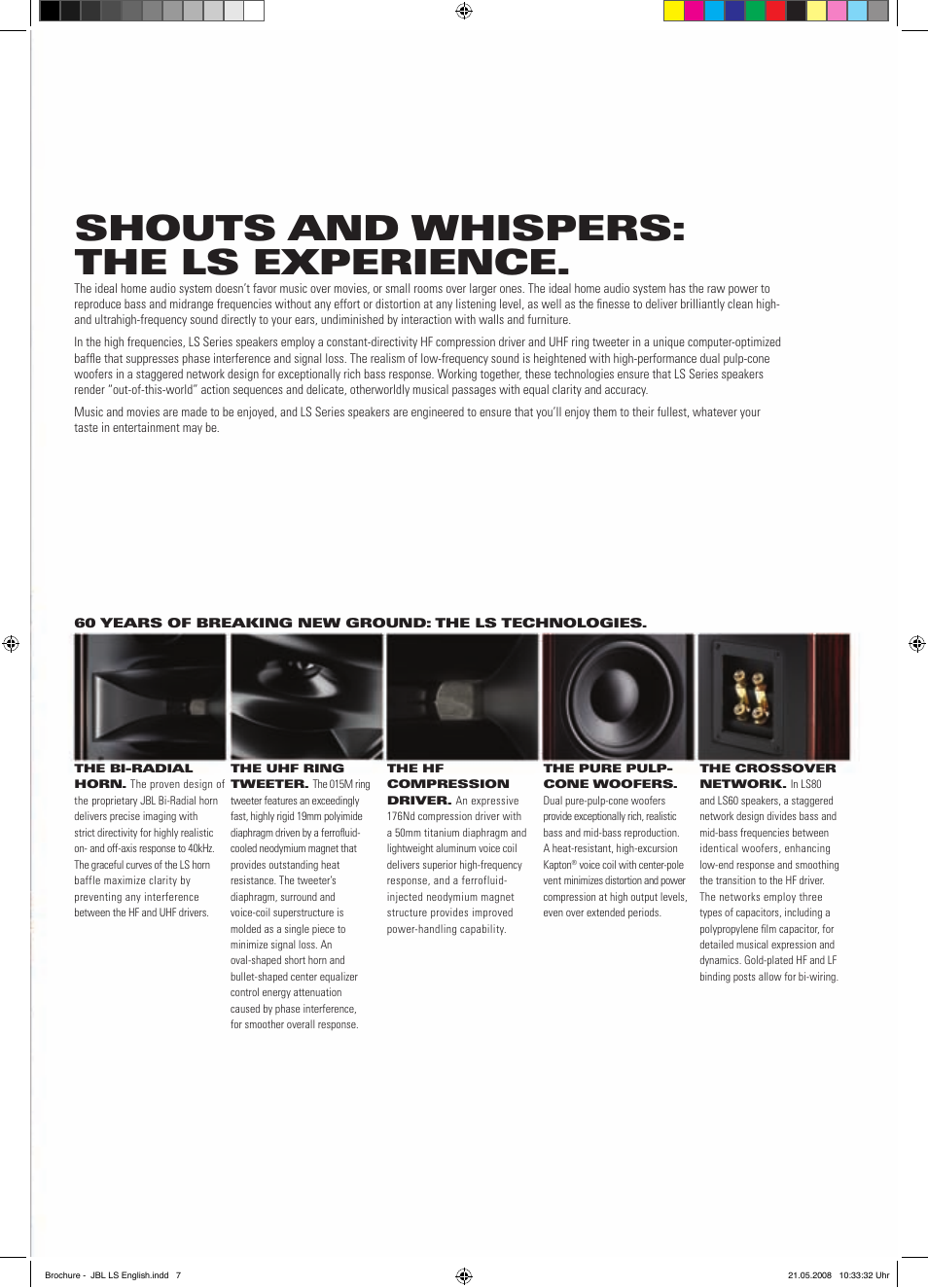 Shouts and whispers: the ls experience | JBL LS Series User Manual | Page 5 / 8