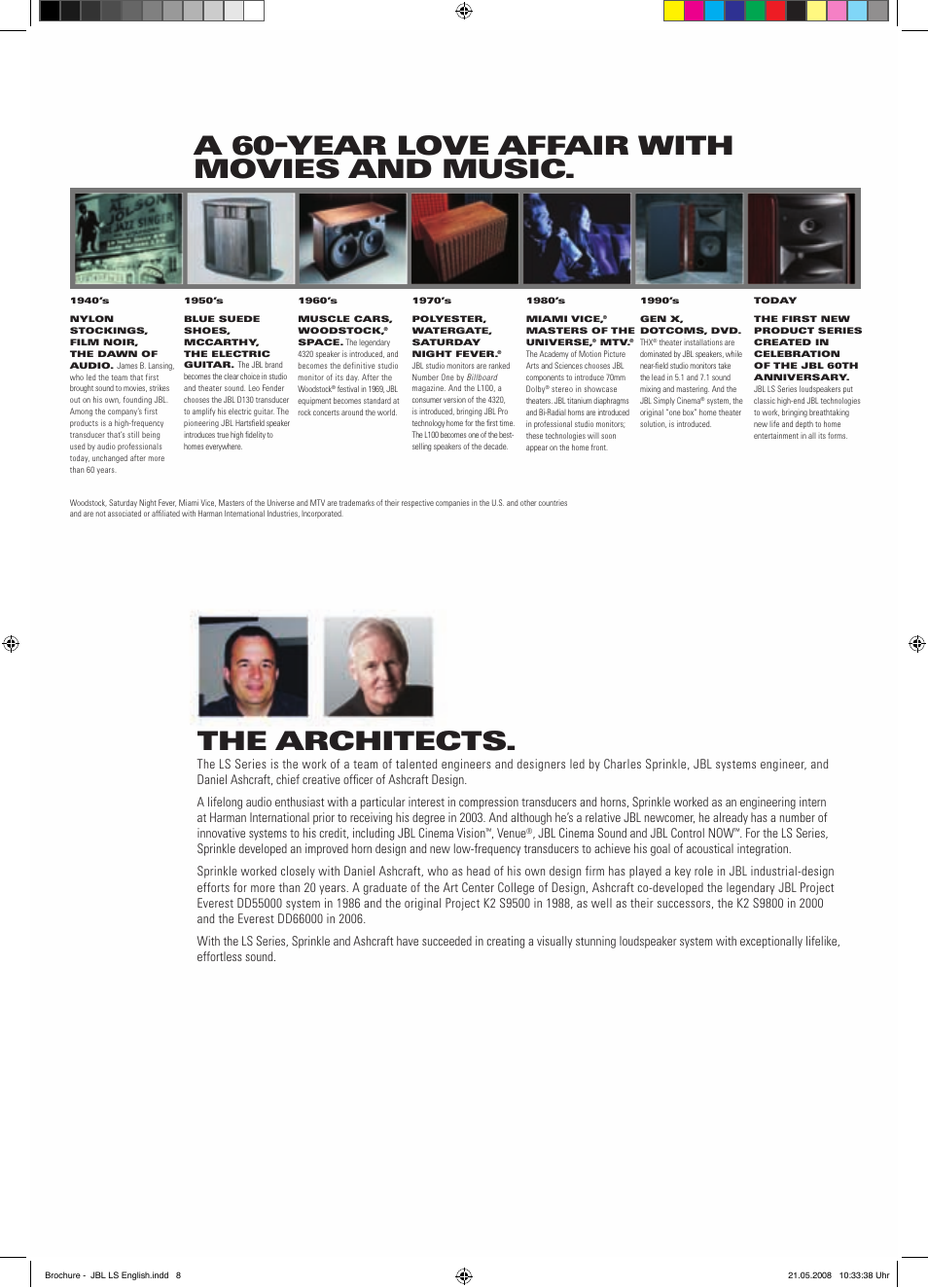 A 60-year love affair with movies and music, The architects, Venue | Jbl cinema sound and jbl control now | JBL LS Series User Manual | Page 6 / 8