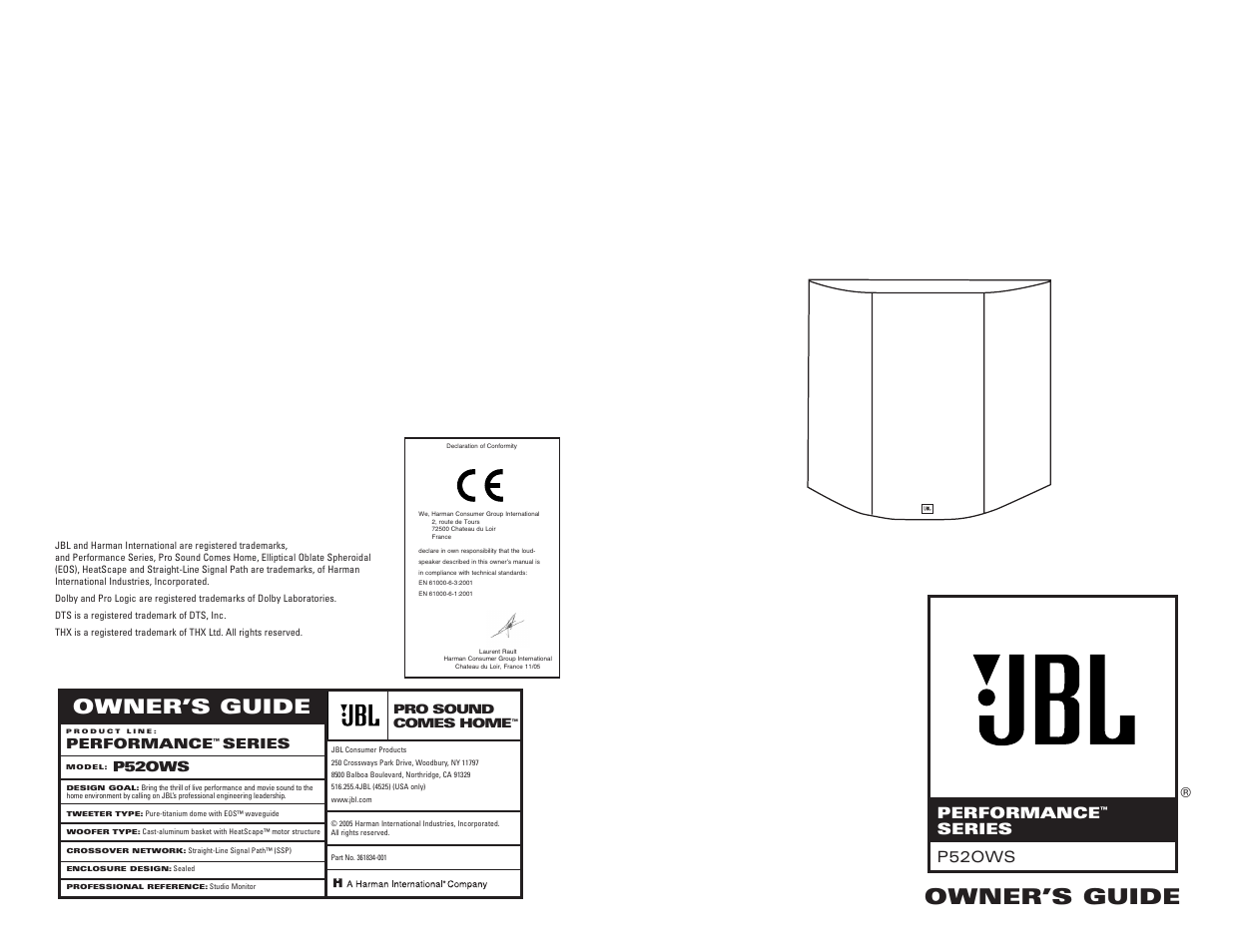 JBL P52OWS User Manual | 4 pages