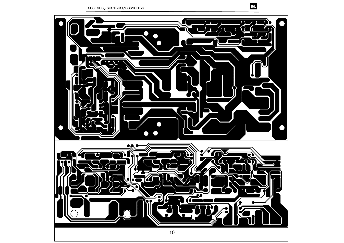 Pcb drawings | JBL SCS150SI User Manual | Page 11 / 27