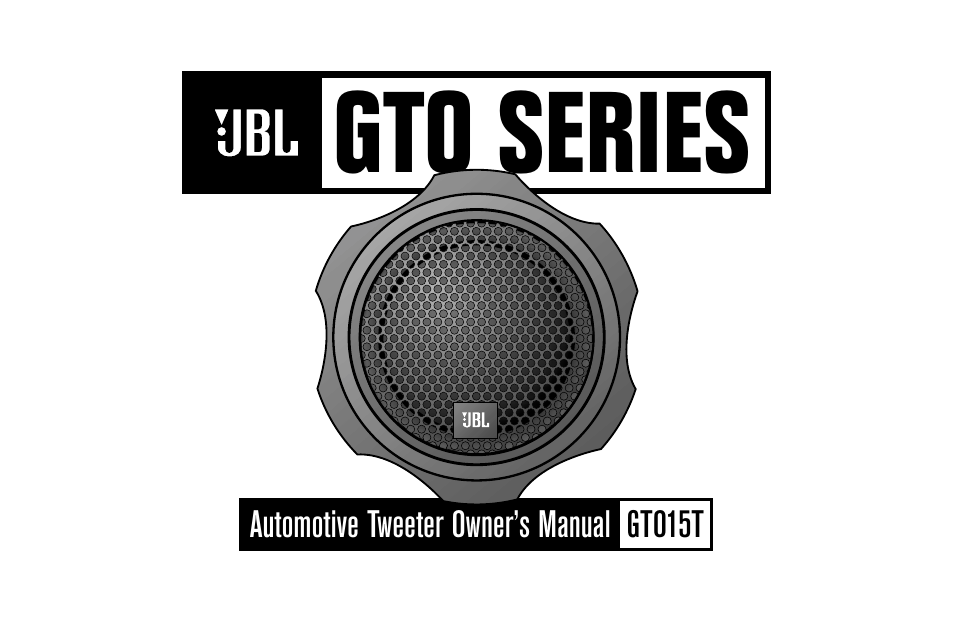 JBL GTO15T User Manual | 4 pages