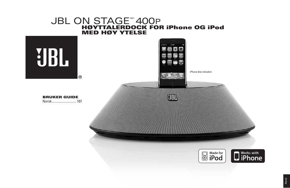 Jbl on stage | JBL 400P User Manual | Page 107 / 116