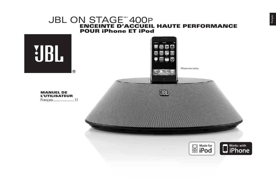 Jbl on stage | JBL 400P User Manual | Page 11 / 116