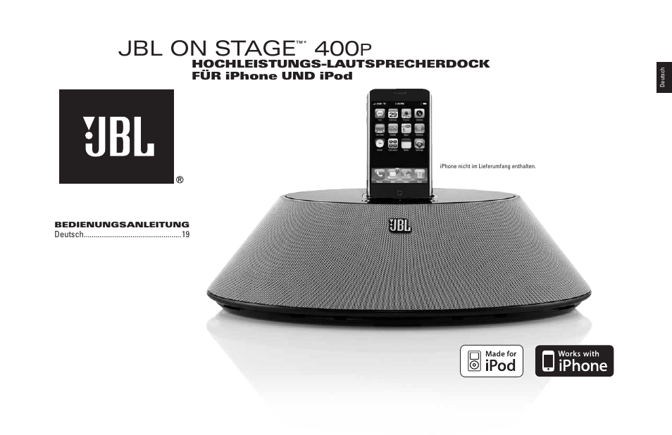 Jbl on stage | JBL 400P User Manual | Page 19 / 116