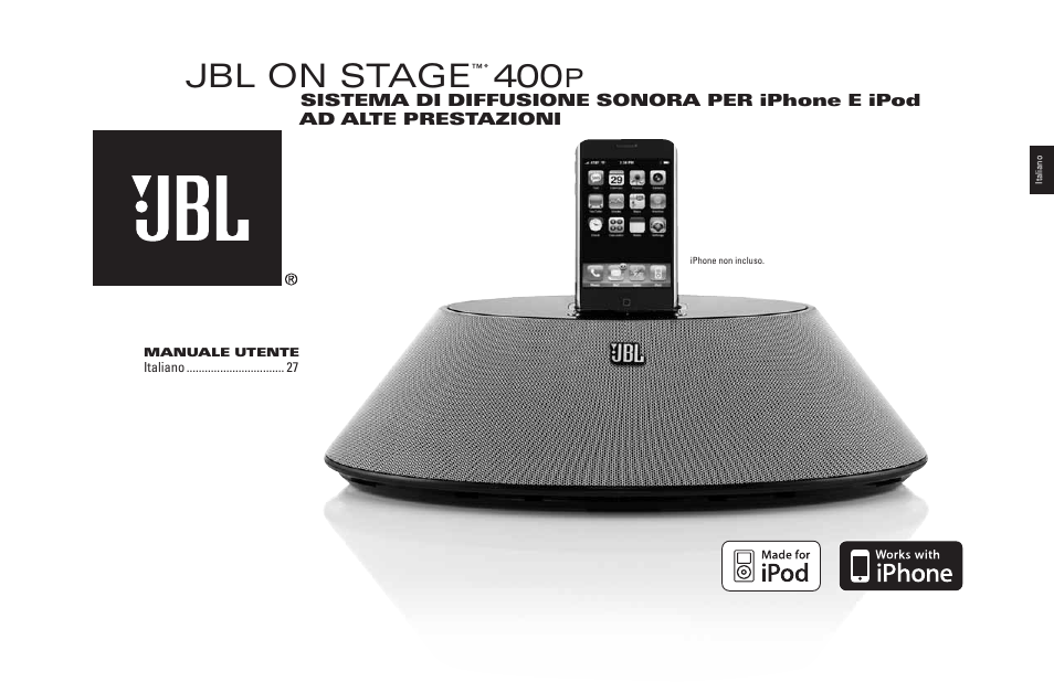 Jbl on stage | JBL 400P User Manual | Page 27 / 116