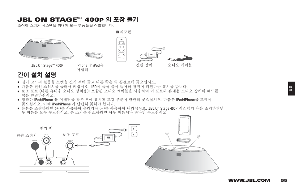 Jbl on stage, Ⱂ#㣖ⲏ#㥪ጚ, Ხⱞ#☎㍂#☎ὧ | JBL 400P User Manual | Page 55 / 116