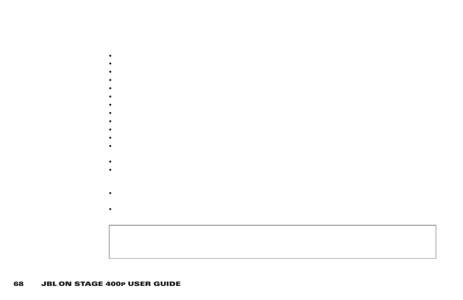 JBL 400P User Manual | Page 68 / 116